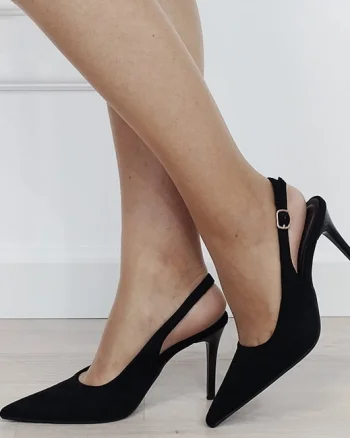 Pantofi eleganti negri cu toc subtire 5001 01
