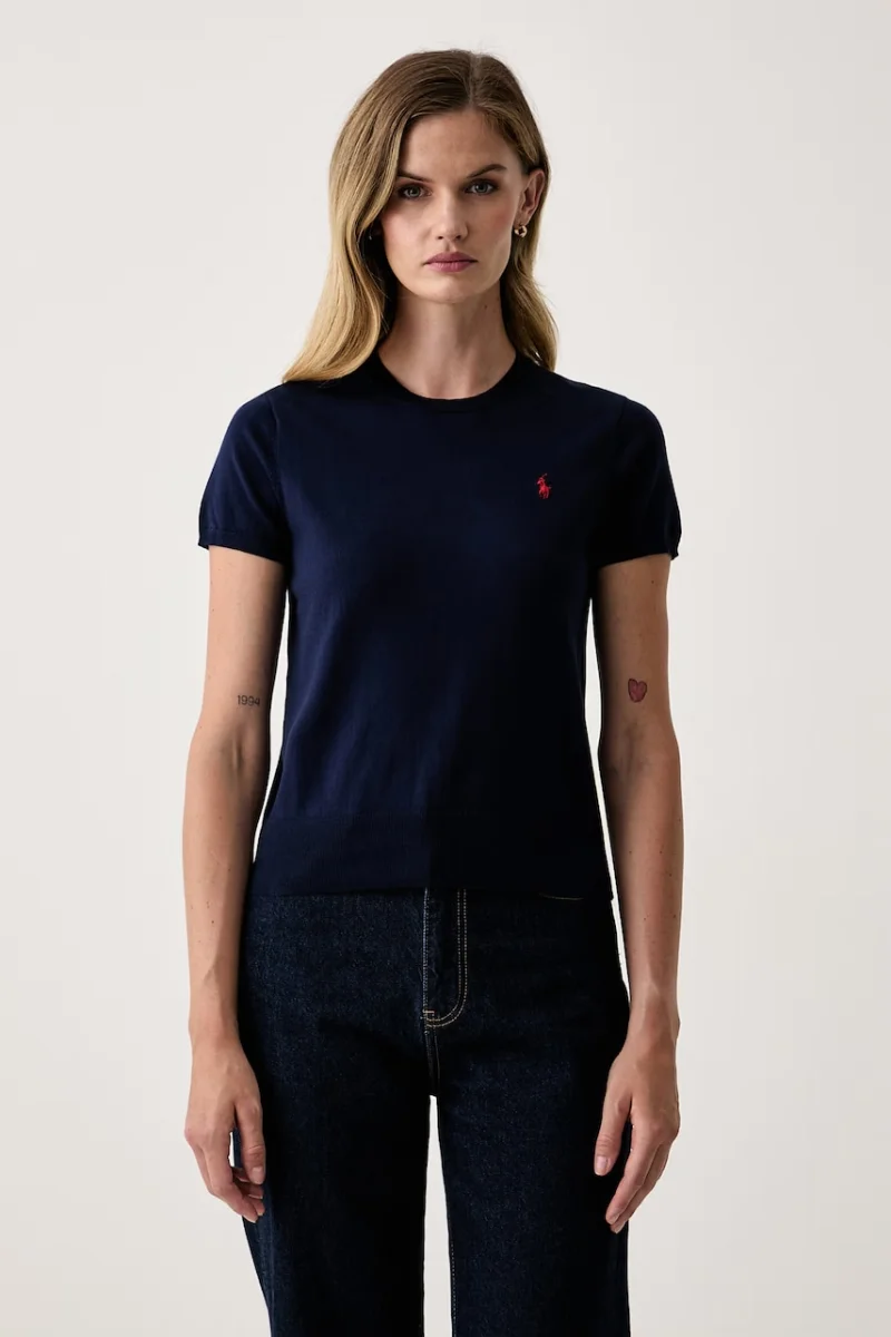 Polo Ralph Lauren pulover cu mânecă scurtă pentru femei cu bumbac