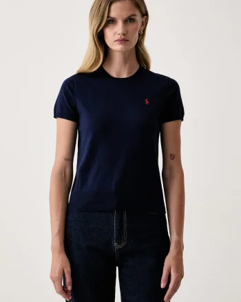 Polo Ralph Lauren pulover cu mânecă scurtă pentru femei cu bumbac
