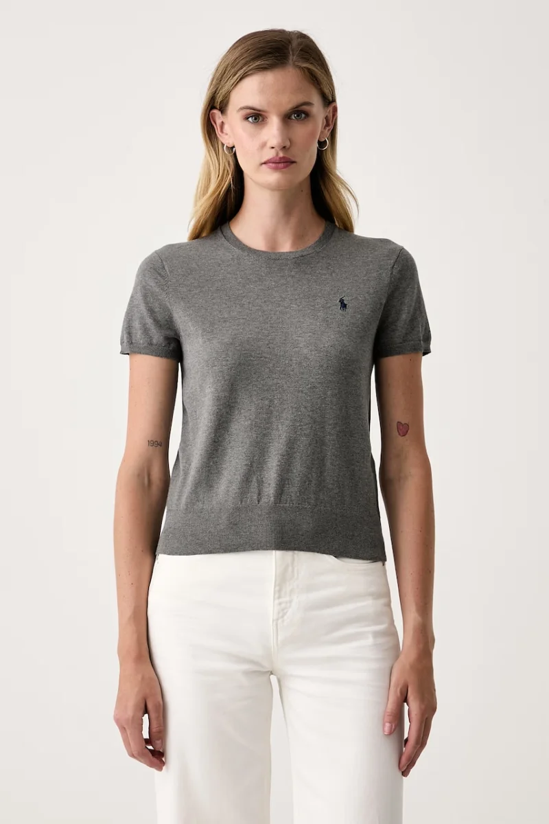 Polo Ralph Lauren pulover cu mânecă scurtă pentru femei cu bumbac