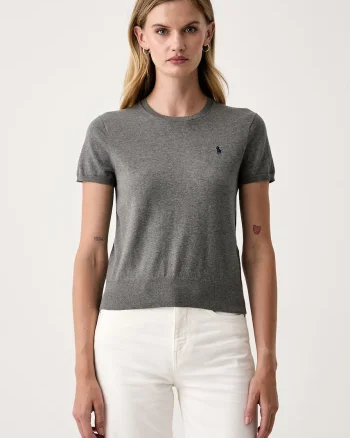 Polo Ralph Lauren pulover cu mânecă scurtă pentru femei cu bumbac