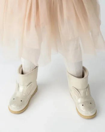 Donsje ghete de iarnă pentru copii din piele Xelly Boots Bunny