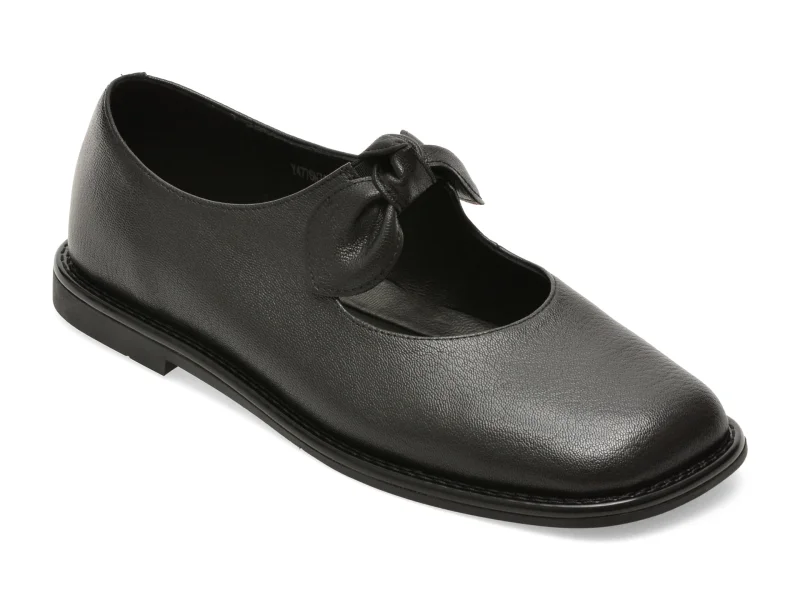 Pantofi EPICA negri, N731, din piele naturala