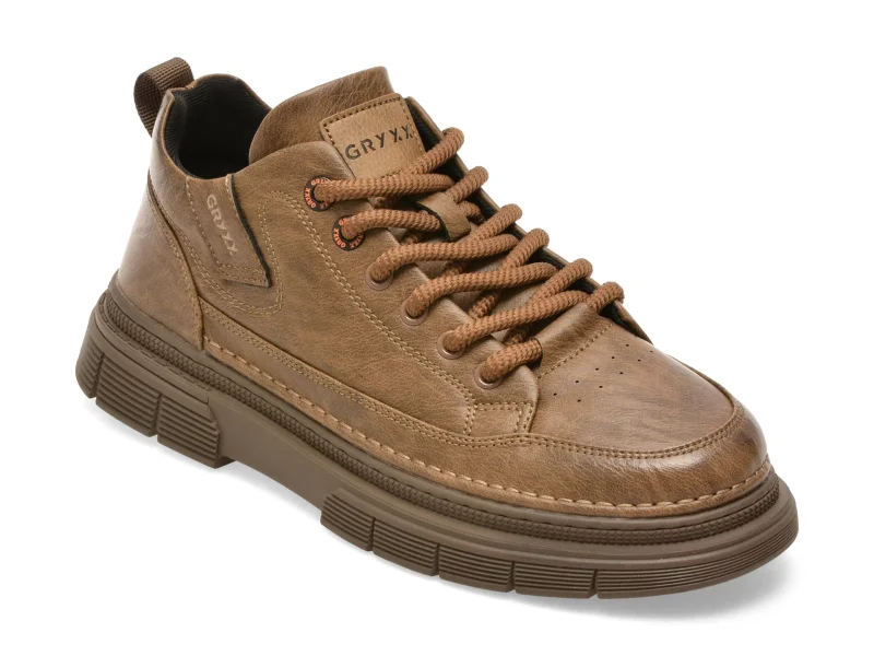 Pantofi GRYXX kaki, 2010, din piele naturala
