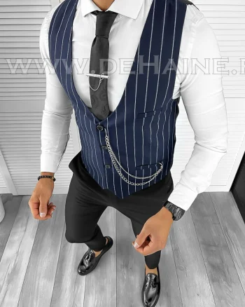 Vesta barbati eleganta slim fit bleumarin B8096  M3-4.3