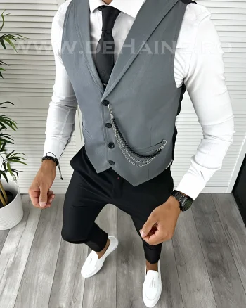Vesta barbati eleganta slim fit blue V6 M3-4.3