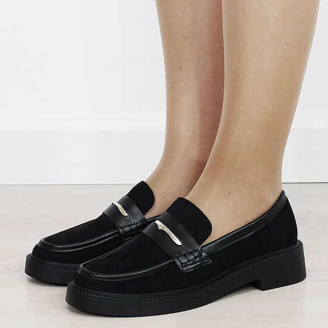 Mocasini dama negri tip loafers 1535 03