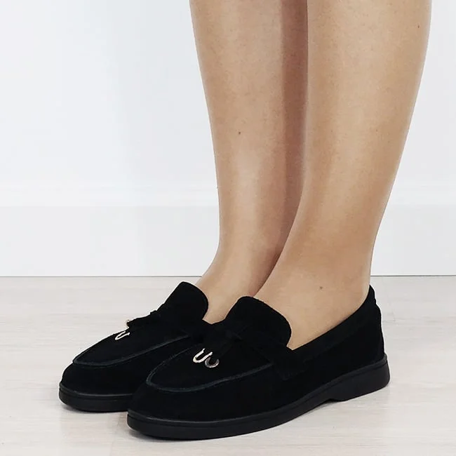 Mocasini dama negri tip loafers 9753 02