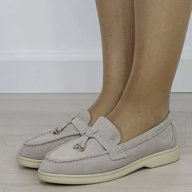Mocasini dama bej tip loafers 9753 02