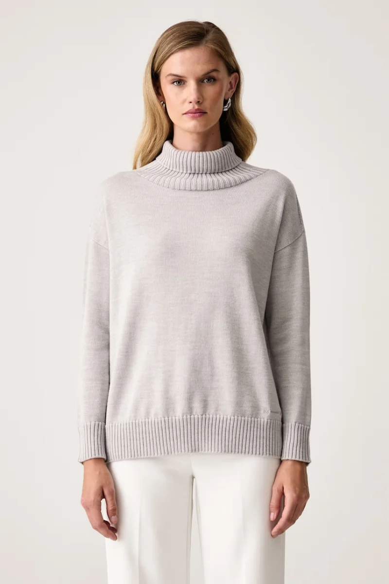 MM by Max Mara pulover cu guler înalt pentru femei din lână MMLMEANDRO