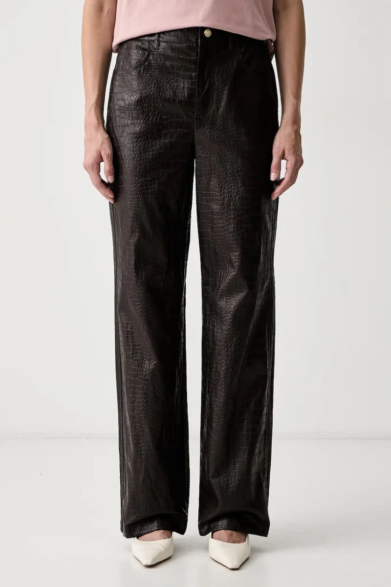 iBlues pantaloni straight pentru femei din imitație de piele IBLLEGNO