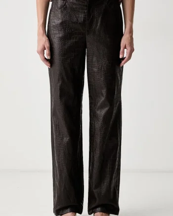iBlues pantaloni straight pentru femei din imitație de piele IBLLEGNO