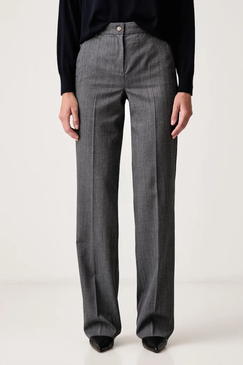 Marella pantaloni straight pentru femei cu amestec de lână MLSNEMBO