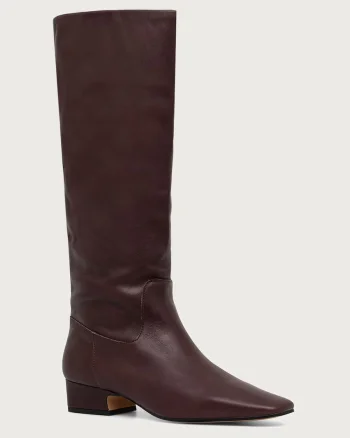 Steve Madden cizme cu toc pentru femei din piele Gwyneth