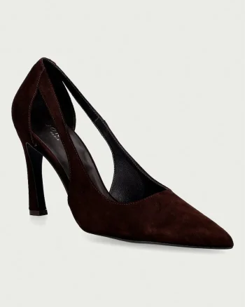 Jonak pantofi cu toc stiletto din piele întoarsă DEDGAR VELOURS