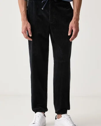 Armani Exchange pantaloni pentru bărbați din catifea reiată