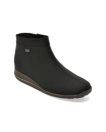 Ghete RIEKER negre, 98251, din material textil