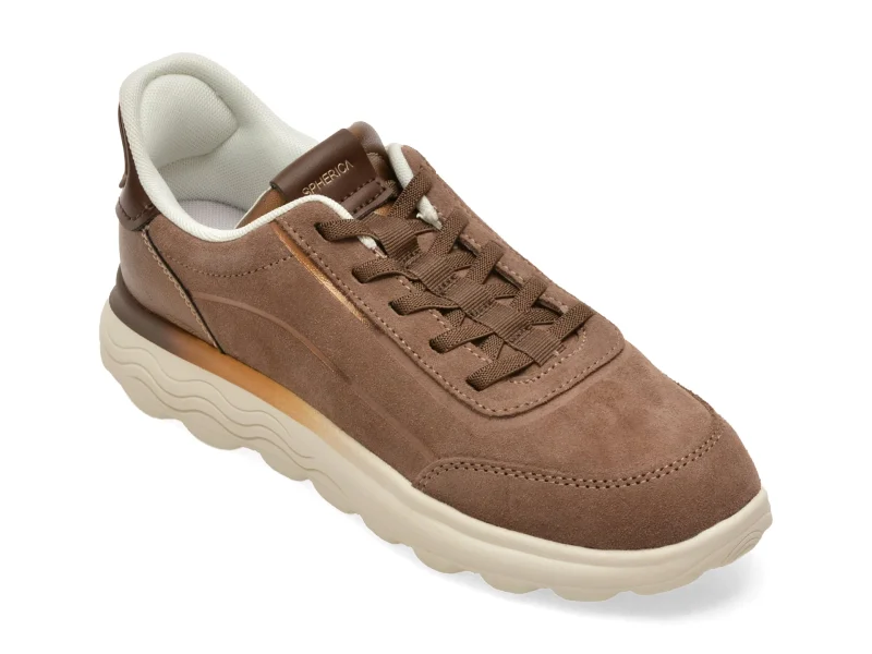 Pantofi sport GEOX gri, D657MA, din piele intoarsa