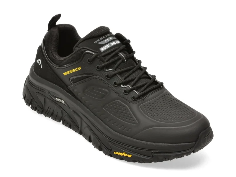 Pantofi sport SKECHERS negri, 237333, din piele naturala
