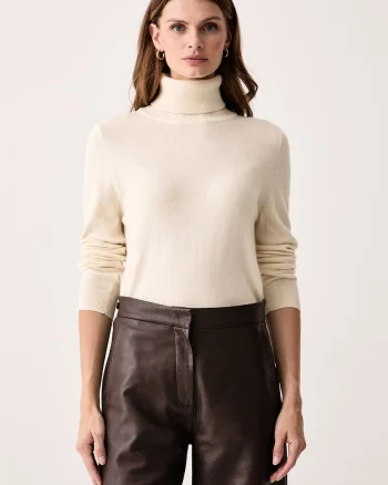 Barbour pulover cu guler înalt pentru femei cu lână Pendle Roll