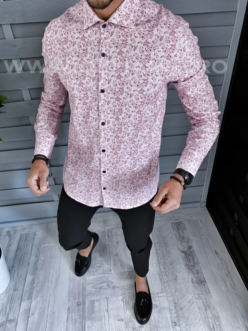 Camasa barbati cu imprimeu slim fit A5593 W16-5