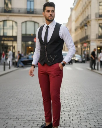Compleu barbati  Vesta + Pantaloni B1777