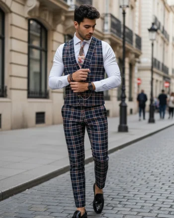 Compleu barbati  Vesta + Pantaloni B4125 V5-3