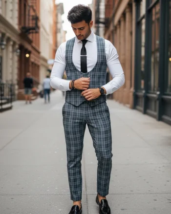 Compleu barbati  Vesta + Pantaloni B4159 6-4.3