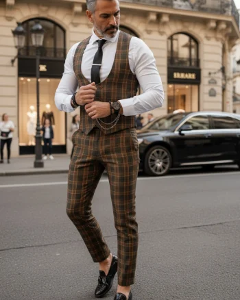 Compleu barbati  Vesta + Pantaloni B4205 86-1