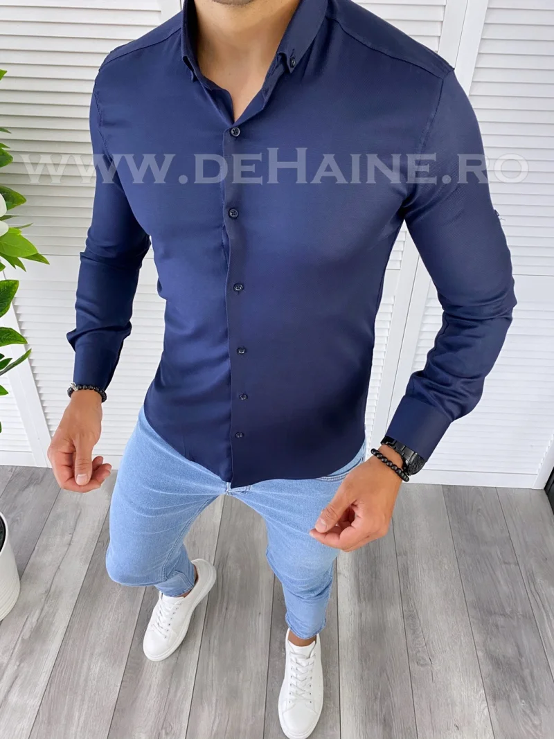 Camasa barbati bleumarin slim fit B2685 W13-1 E