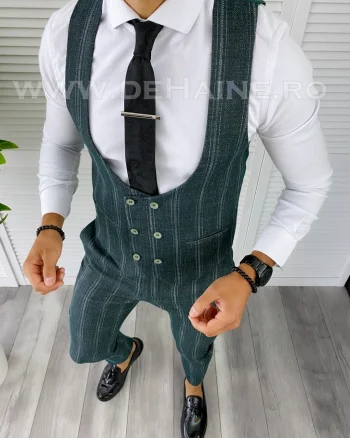 Compleu barbati  Vesta + Pantaloni  verde B5517  48-4