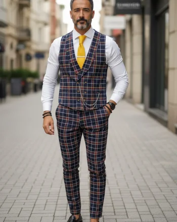 Compleu barbati  Vesta + Pantaloni B5522 128-2