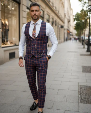 Compleu barbati  Vesta + Pantaloni B4157 45-3.1