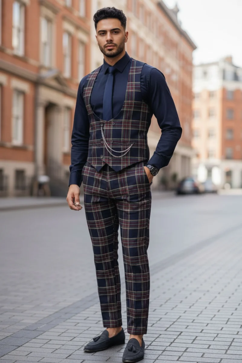 Compleu barbati Vesta + Pantaloni 12814 36-2   U4-1