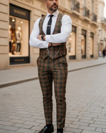 Compleu barbati  Vesta + Pantaloni B4205 86-1