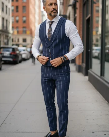Compleu barbati  Vesta + Pantaloni B5541 O5-4.1