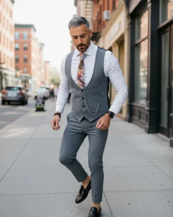 Compleu barbati  Vesta + Pantaloni B4192  D3-4.3
