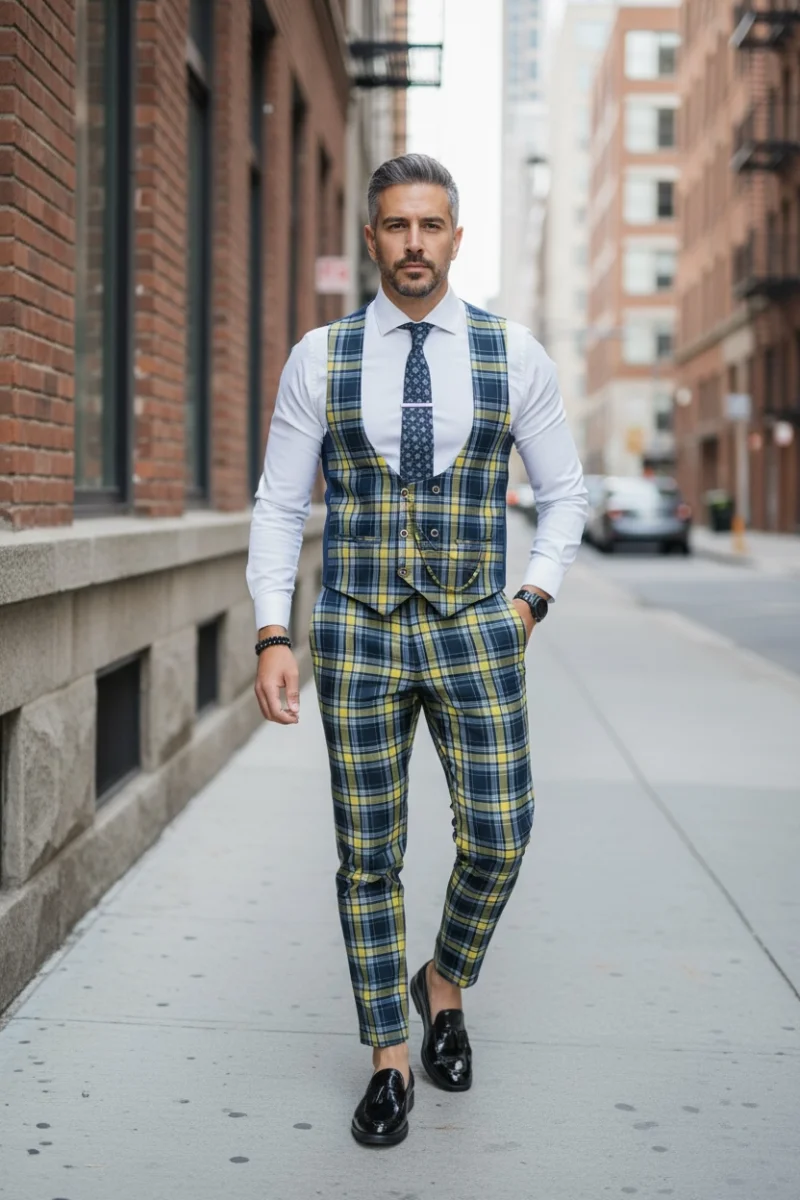 Compleu barbati  Vesta + Pantaloni B4118  D10-5