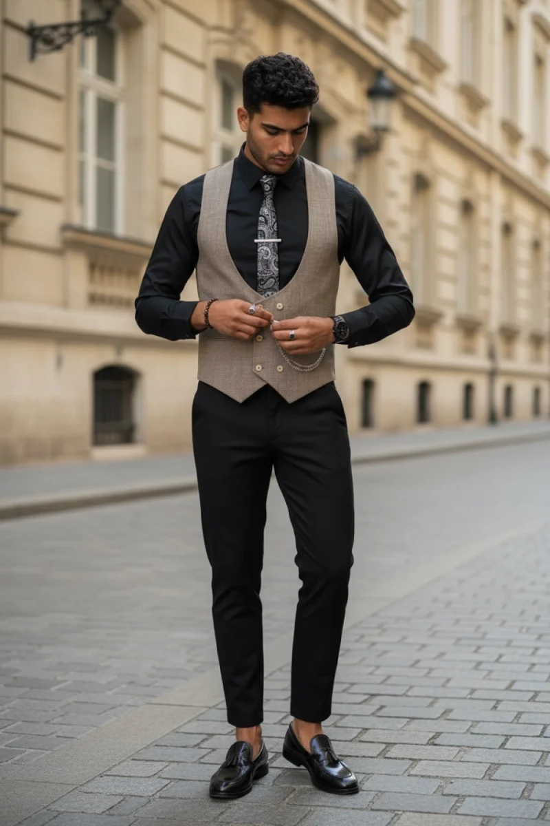 Compleu barbati  Vesta + Pantaloni 13301 35-4