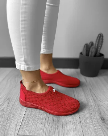Espadrile dama casual rosii CL08  T54-2