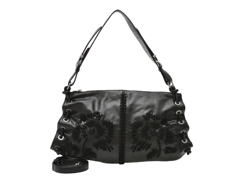 Geanta DESIGUAL neagra, WAXP23, din piele ecologica
