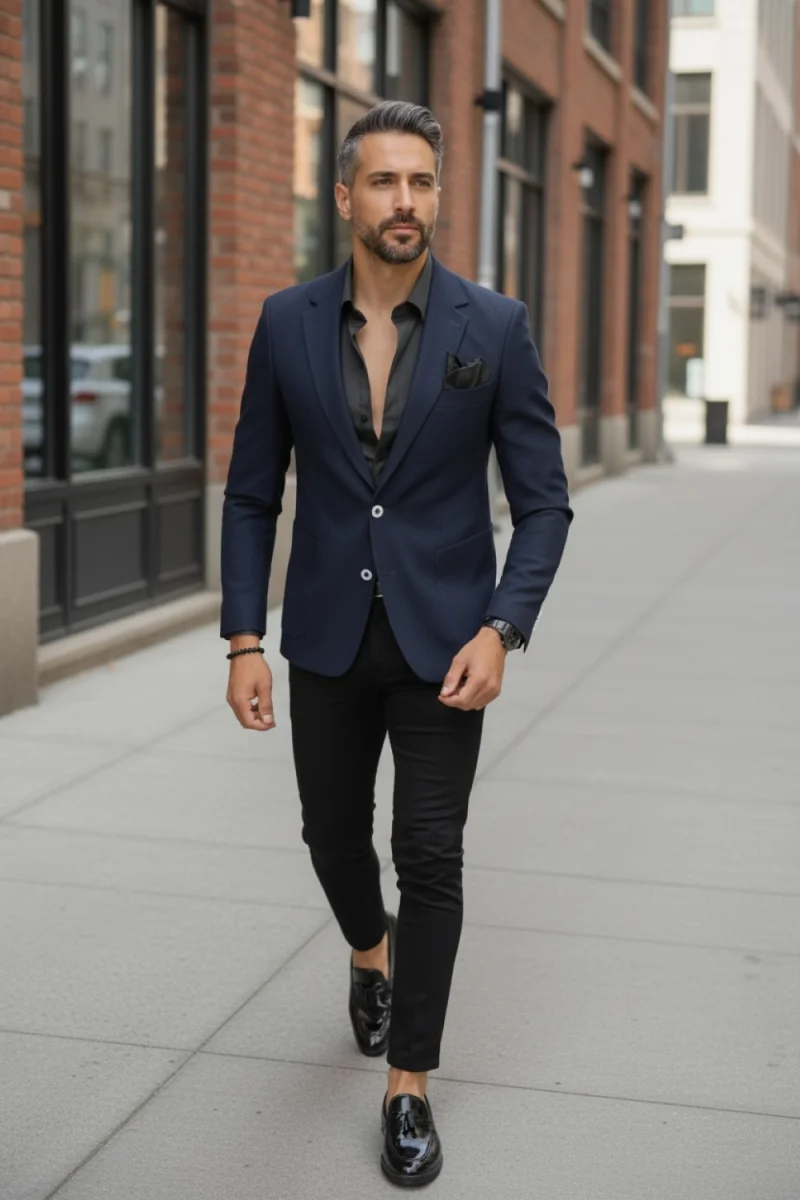 Sacou barbati  bleumarin slim fit B8287 90-5