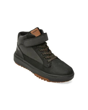 Ghete GEOX negre, J16FMA, din piele naturala