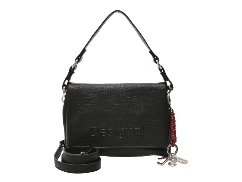 Geanta DESIGUAL neagra, WAXP08, din piele ecologica