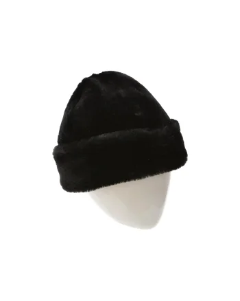 Caciula KLOP neagra, 06MUTON, din piele naturala