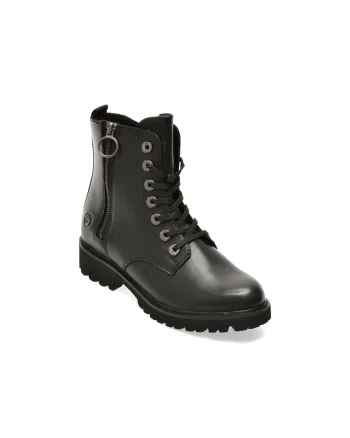 Ghete REMONTE negre, D8671, din piele naturala