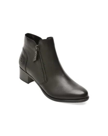 Ghete REMONTE negre, R5190, din piele naturala