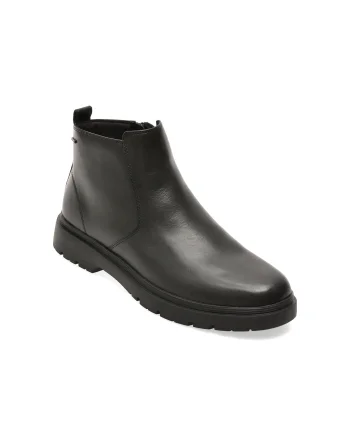 Ghete GEOX negre, U46HNC, din piele naturala