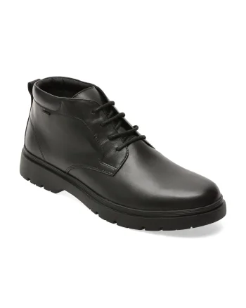 Ghete GEOX negre, U46HND, din piele naturala