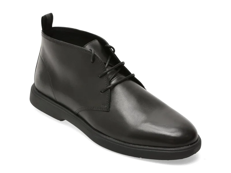 Ghete GEOX negre, U56LAD, din piele naturala